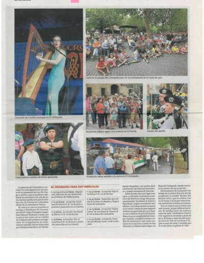Accede a los artículos de prensa dedicados a la arpista e intérprete Camille Levecque